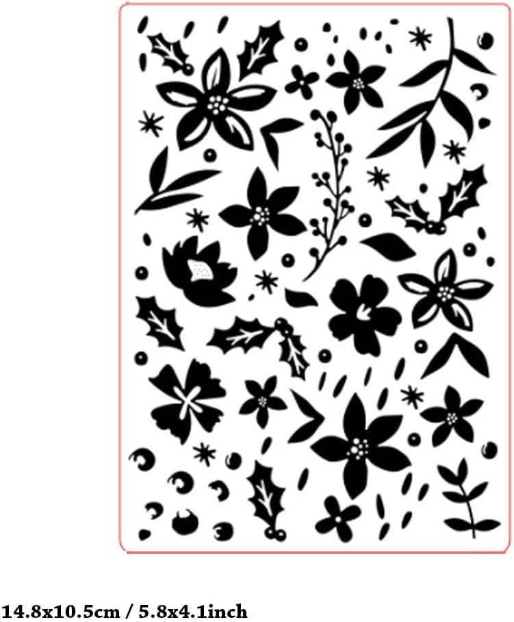 FUGUT 3-D Embossing Folder for Card Making - Plastic Textured Template for DIY Scrapbooking, Paper Crafting and Handmade Art Supplies (3D Flower and Leaf 5.8 x 4.1 in) - Image 2